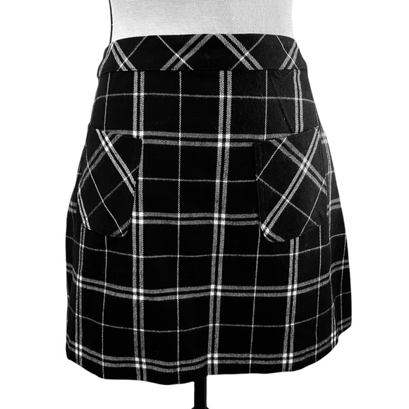 [H&M] NWT Checkered Woven Skirt - Picture 3 of 4